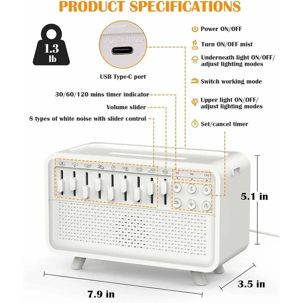 White Noise Machine with Built-In Aroma Diffuser